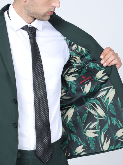 Lunar Green Slim Fit 2pc Suit for Men