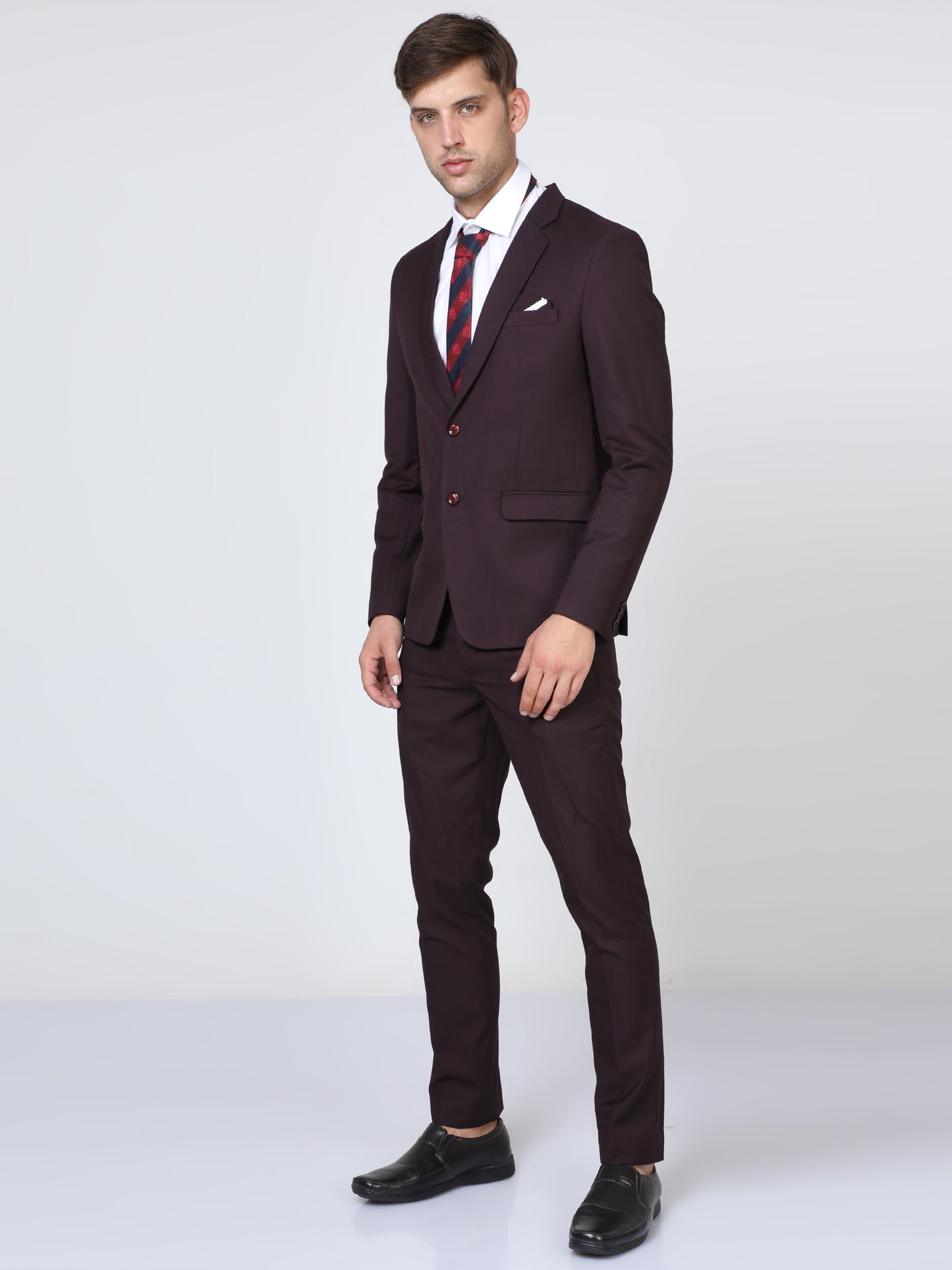 Men's Slim fit Burgundy Suite 2pc