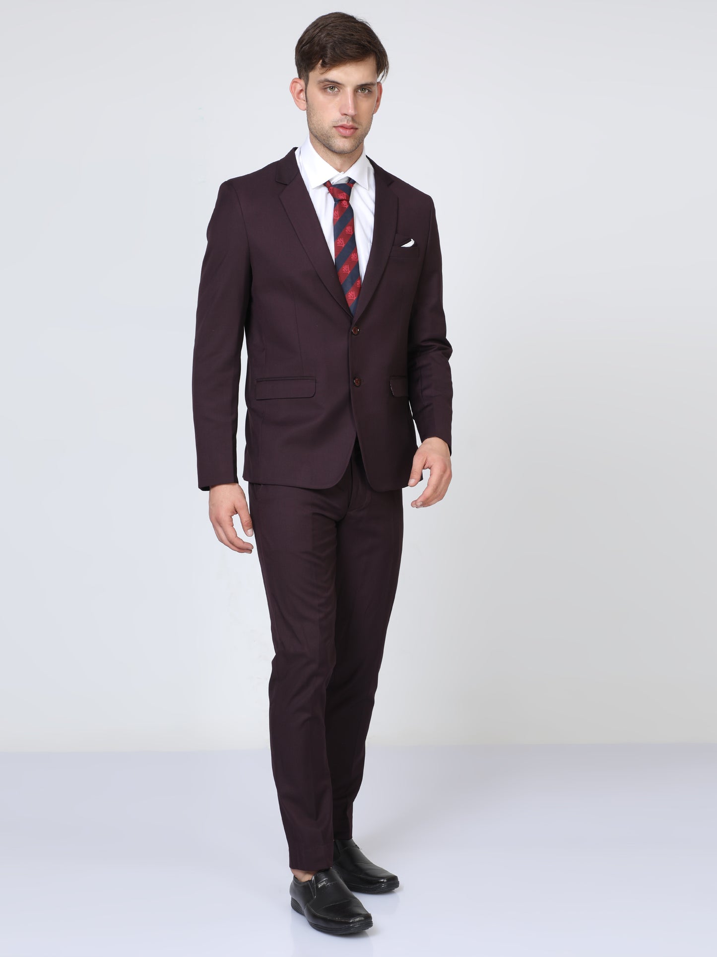 Men's Slim fit Burgundy Suite 2pc