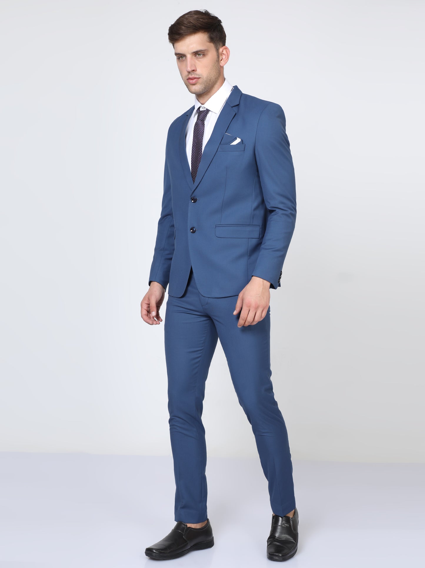 Mens Slim fit Royal Blue Suite 2pc