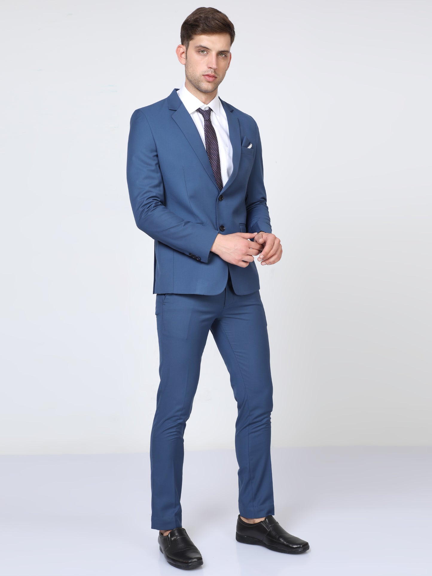 Mens Slim fit Royal Blue Suite 2pc
