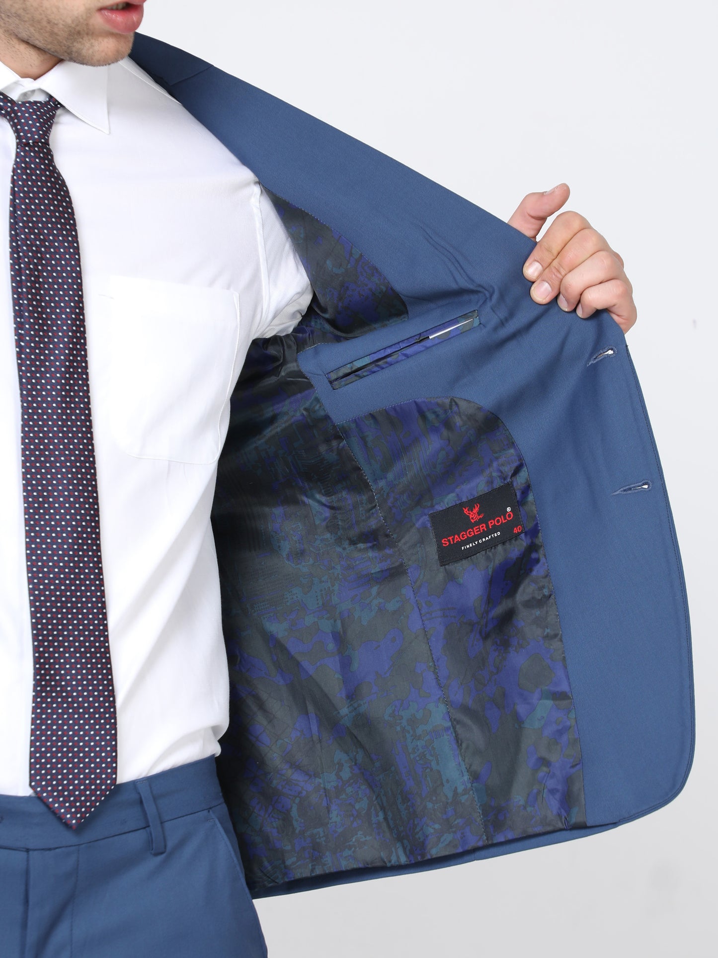 Mens Slim fit Royal Blue Suite 2pc