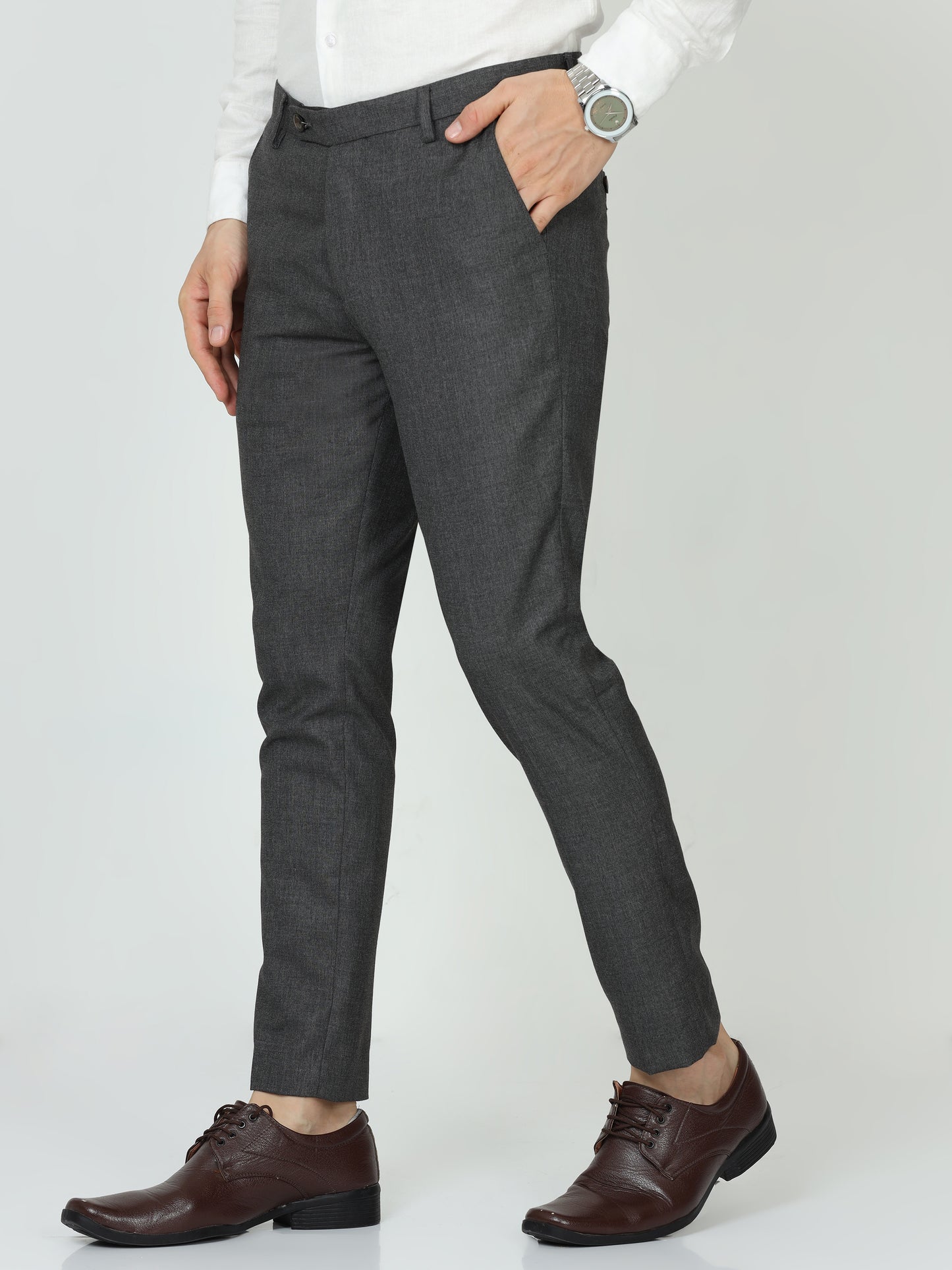 Grey Mens Formal Trouser Grey
