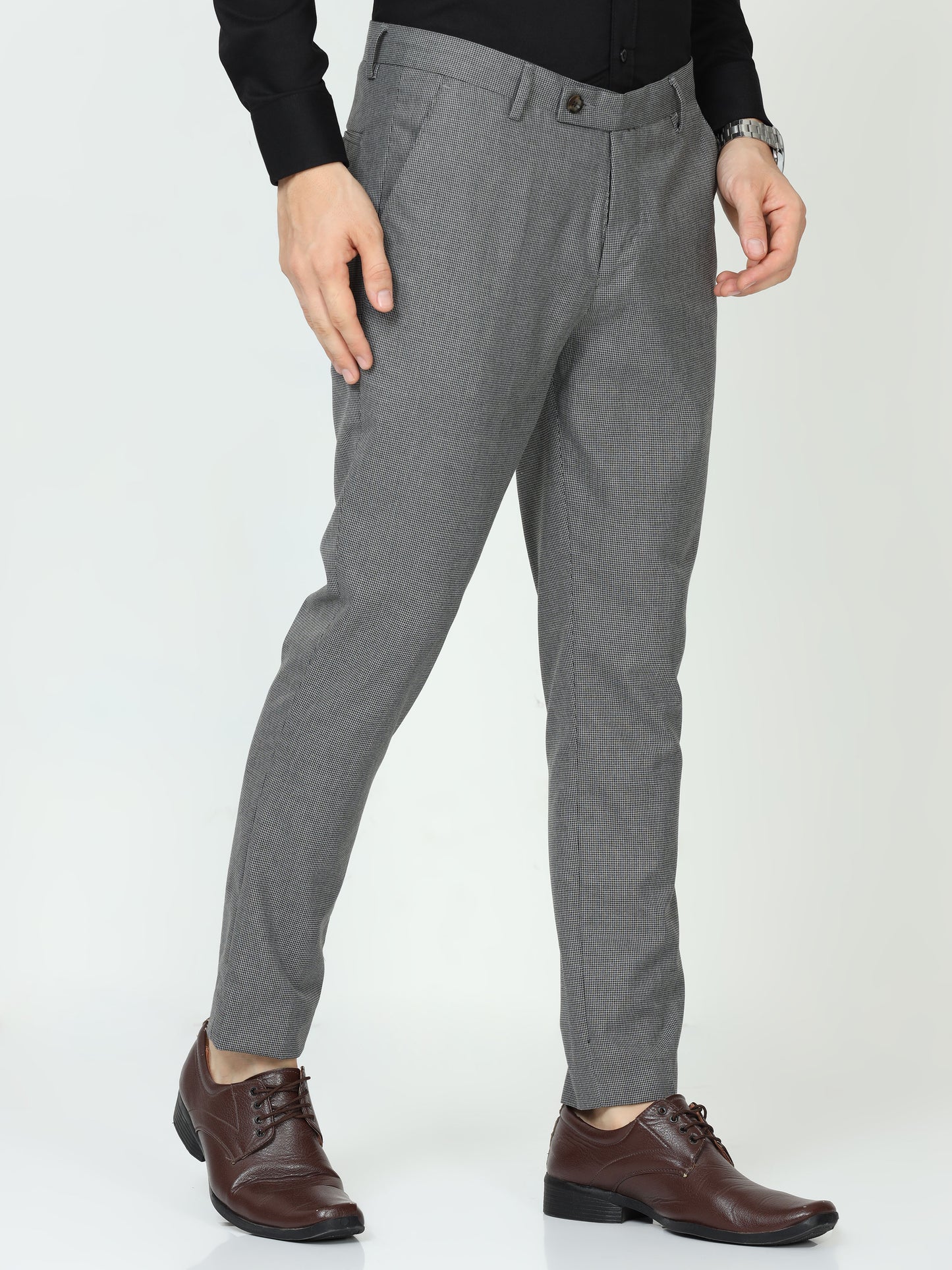 Grey Mens Formal Trouser