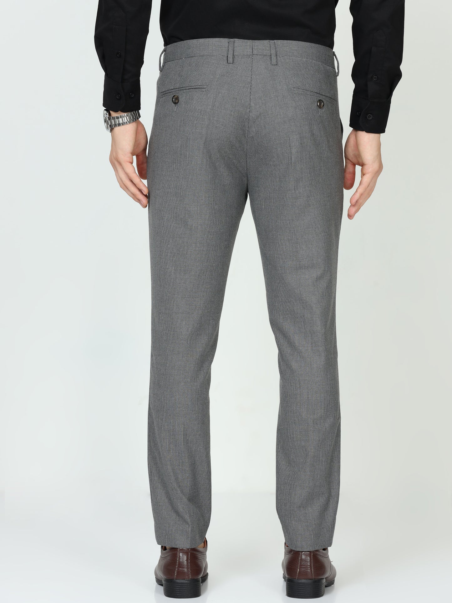 Grey Mens Formal Trouser