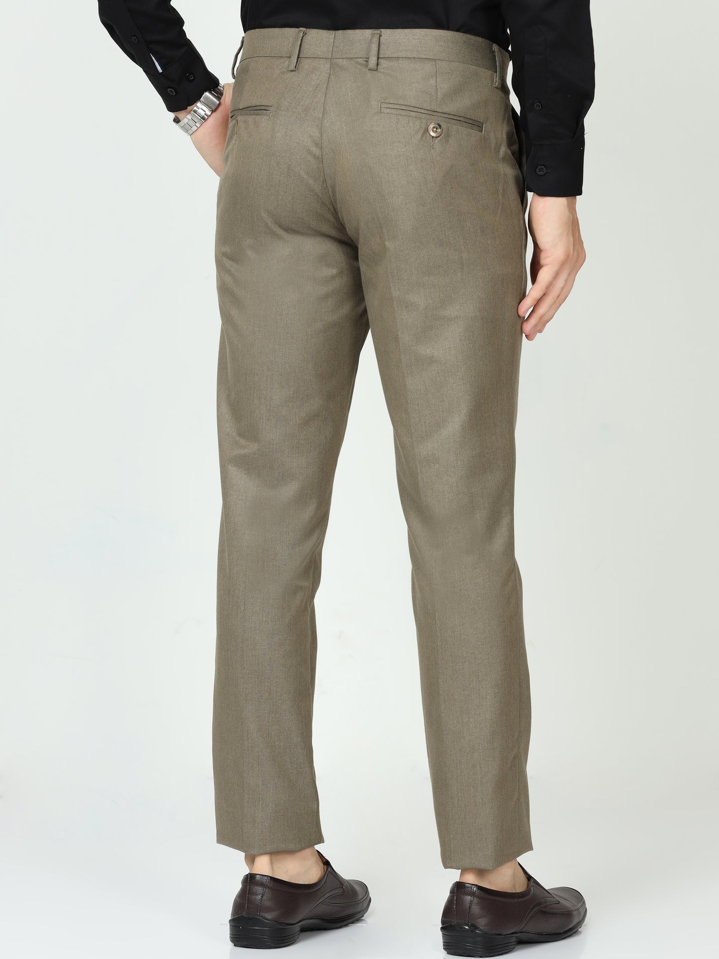 Khaki Mens Formal Trouser