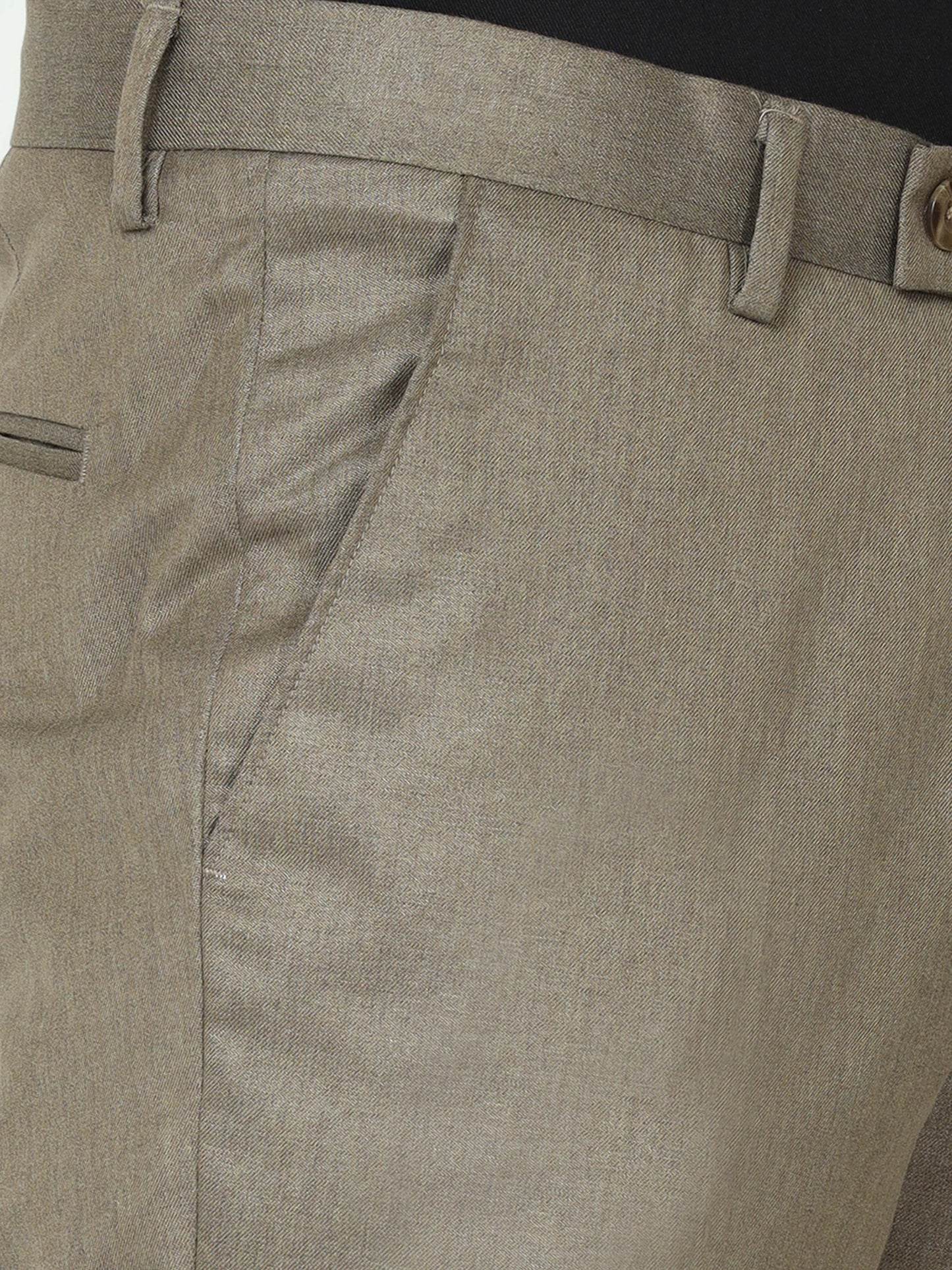 Khaki Mens Formal Trouser