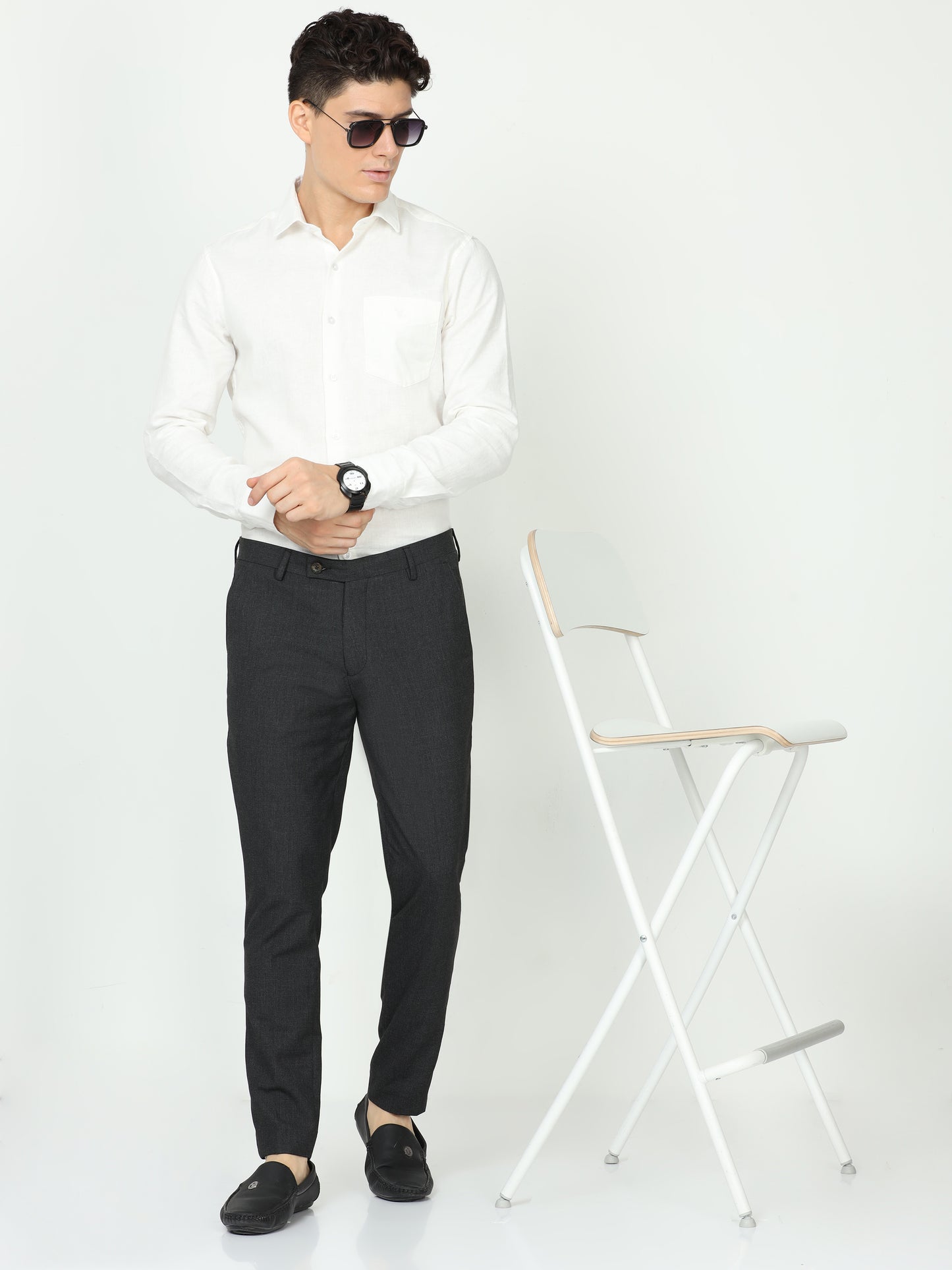 Blue Mens Formal Trouser