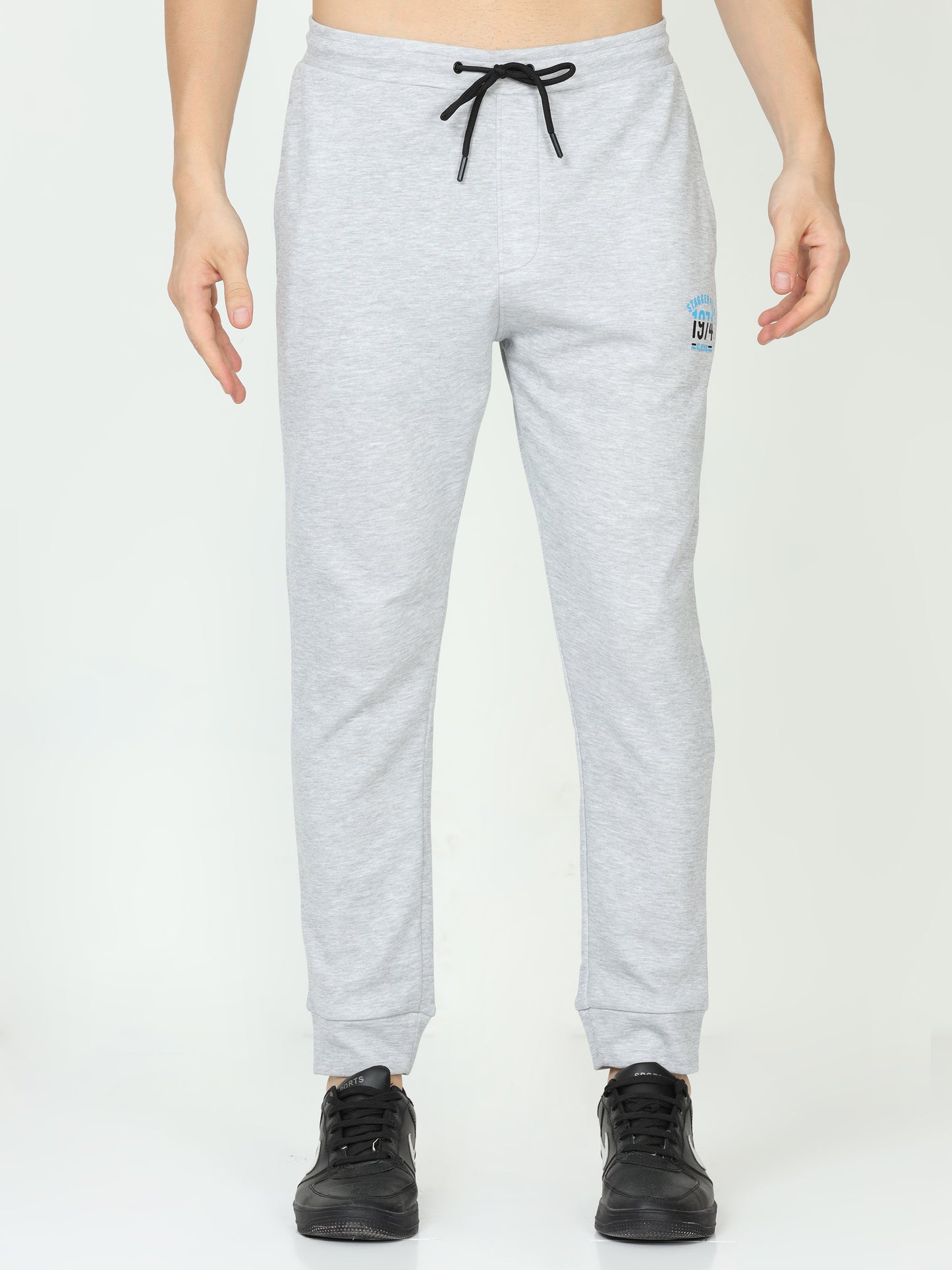 White Melange Mens Jogger