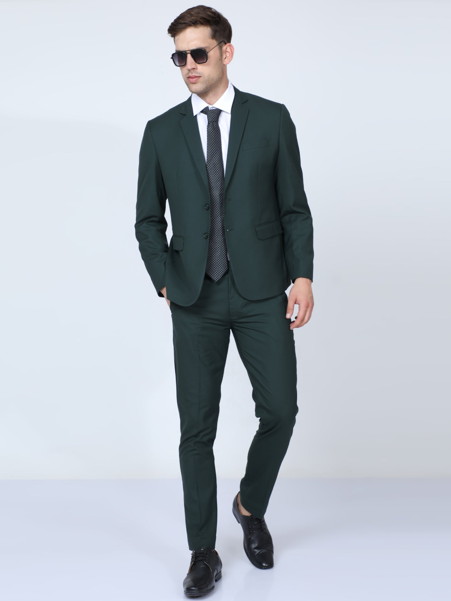 Lunar Green Slim Fit 2pc Suit for Men