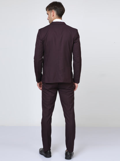 Men's Slim fit Burgundy Suite 2pc