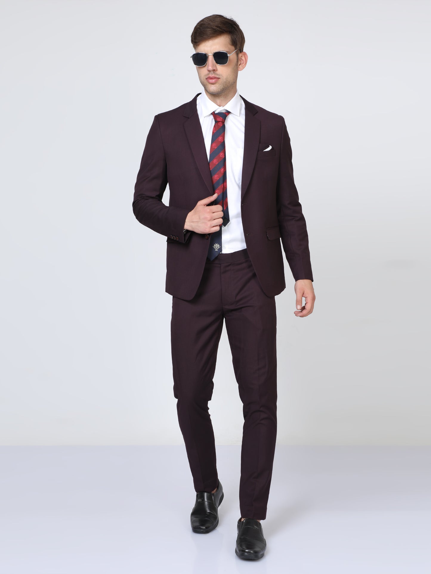 Men's Slim fit Burgundy Suite 2pc