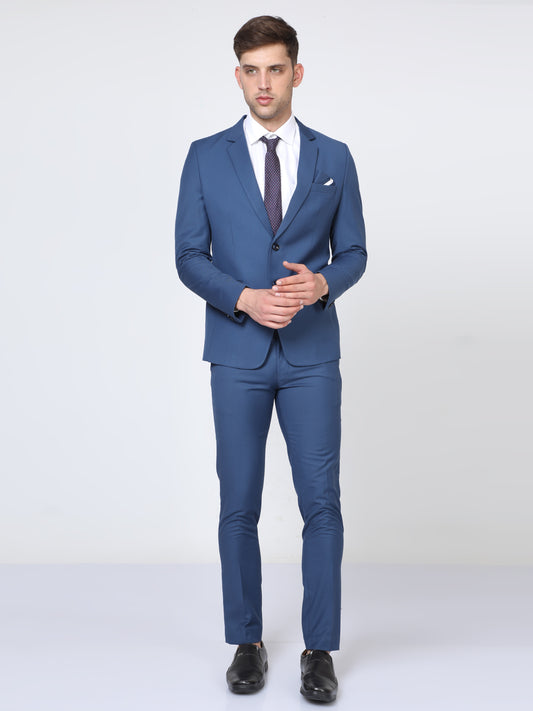 Mens Slim fit Royal Blue Suite 2pc