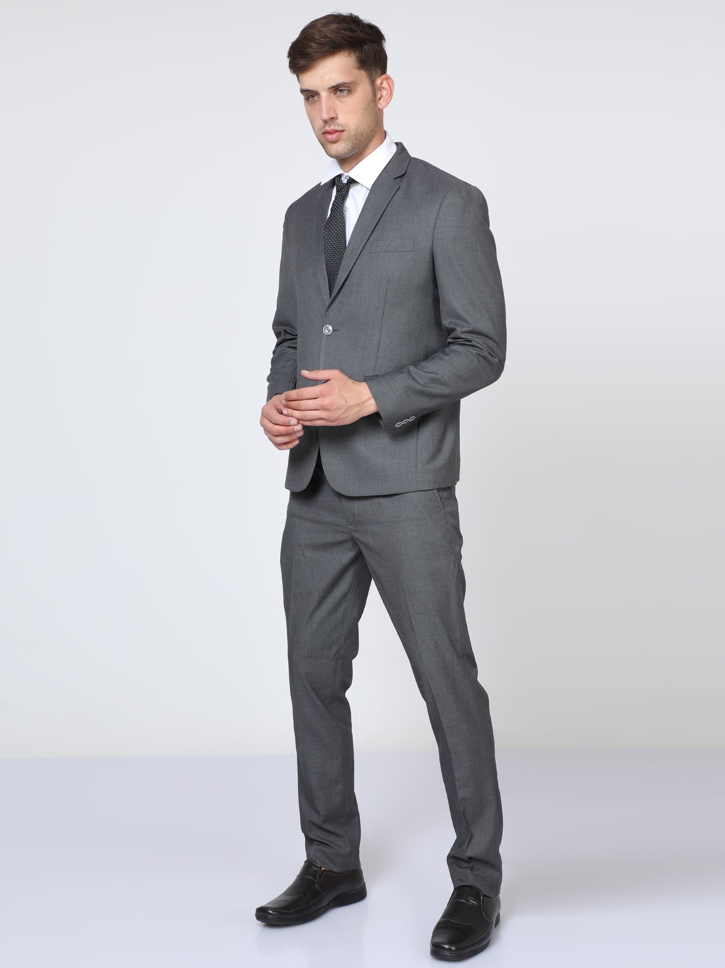 Mens Slim fit Grey Suite 2 pcs