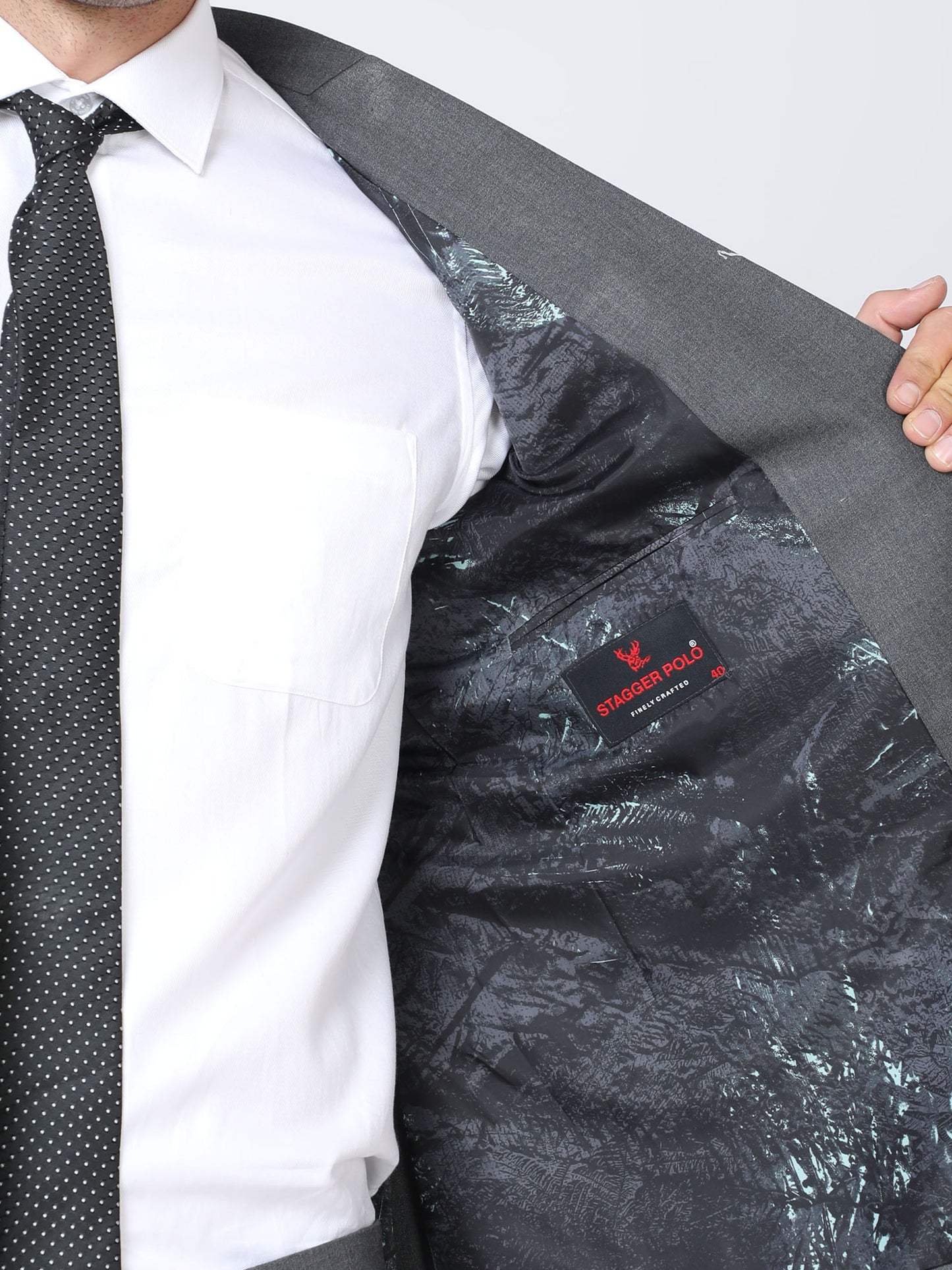 Mens Slim fit Grey Suite 2 pcs