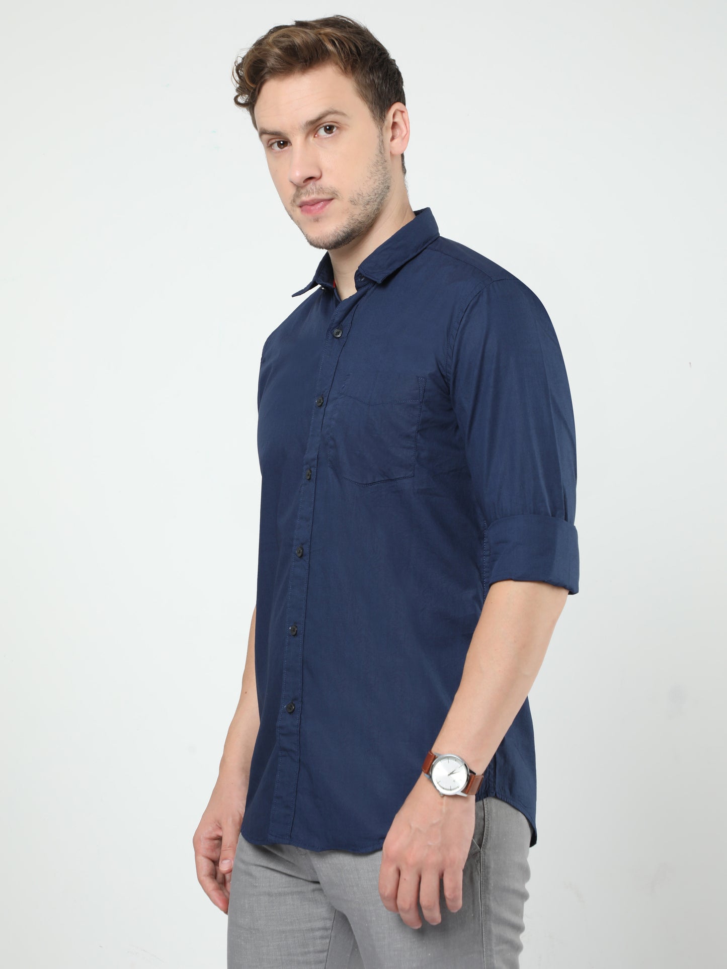 Navy Plan Full Sleeve Shirt