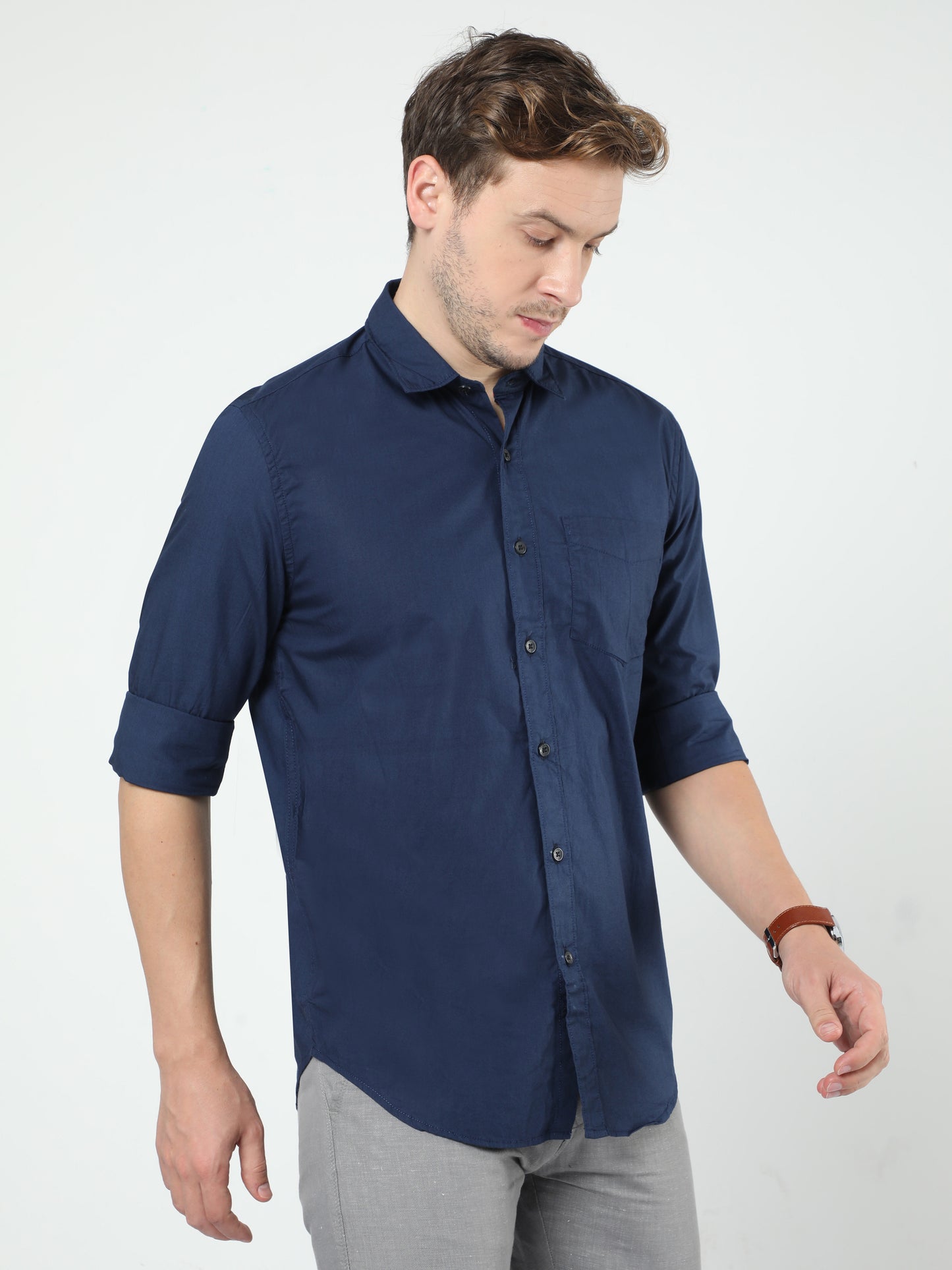 Navy Plan Full Sleeve Shirt