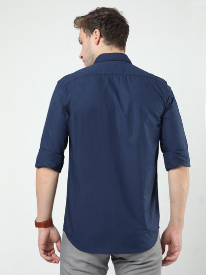 Navy Plan Full Sleeve Shirt