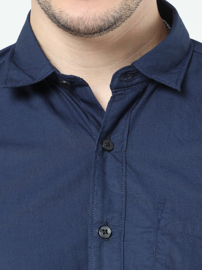 Navy Plan Full Sleeve Shirt