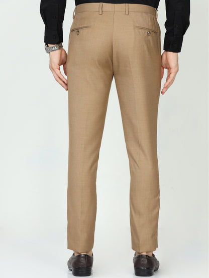 Dark Beige Mens Formal Trouser