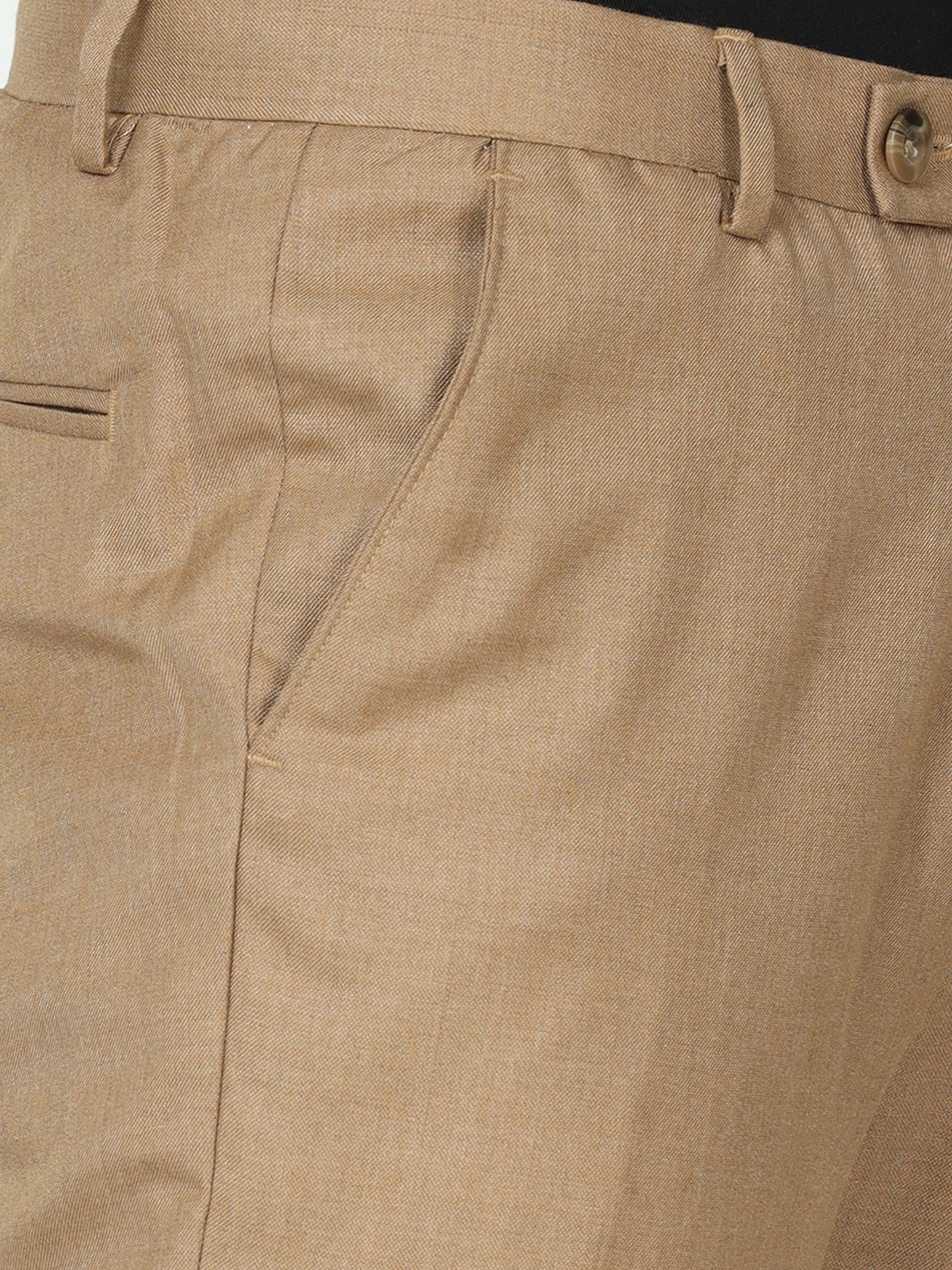 Dark Beige Mens Formal Trouser