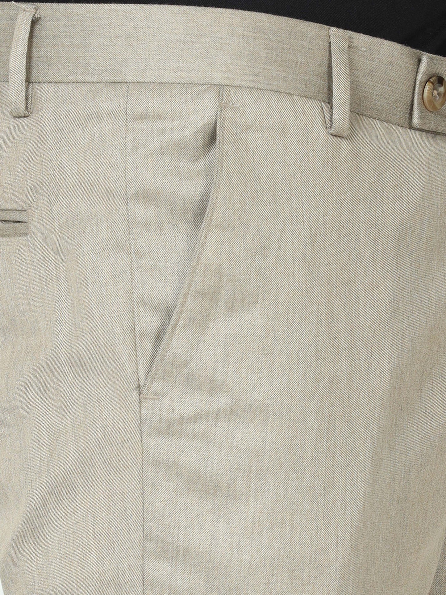 Beige Mens Formal Trouser