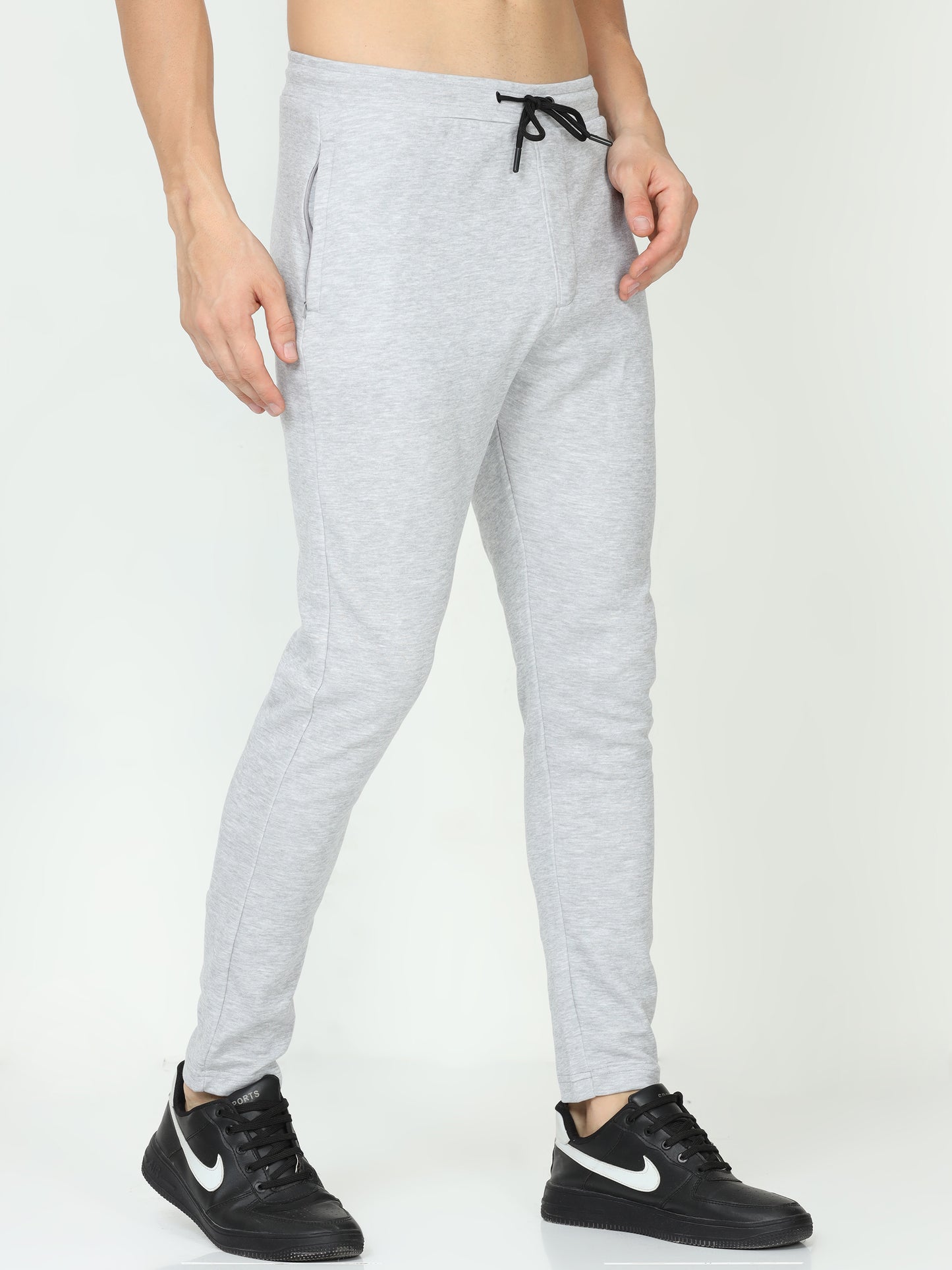 White Meange Mens Track Pant