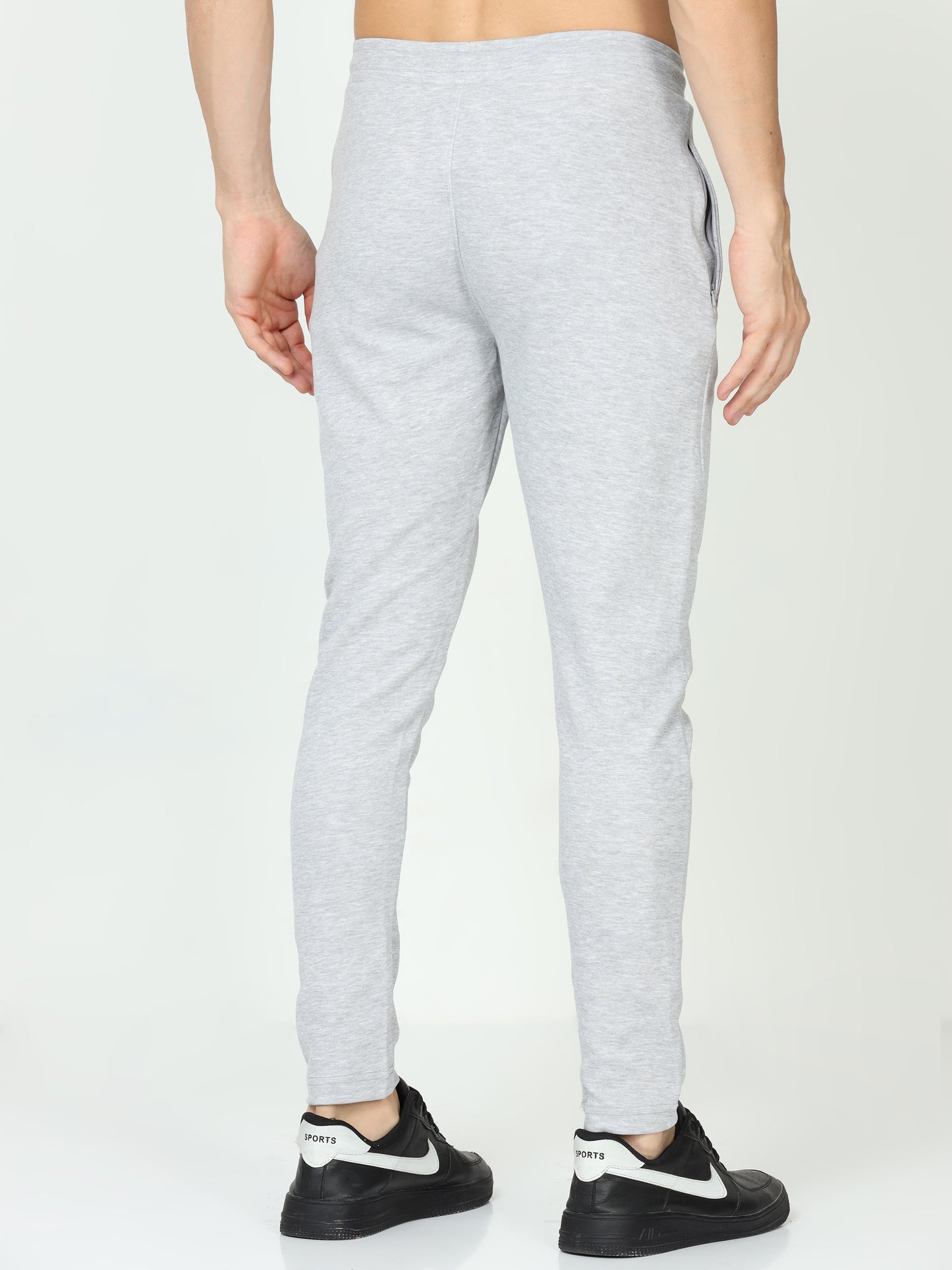 White Meange Mens Track Pant