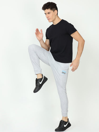 White Melange Mens Jogger